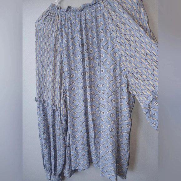 Wonderly blue long sleeve blouse size XXL  cottagecore fairycore Y2K - Picture 2 of 9